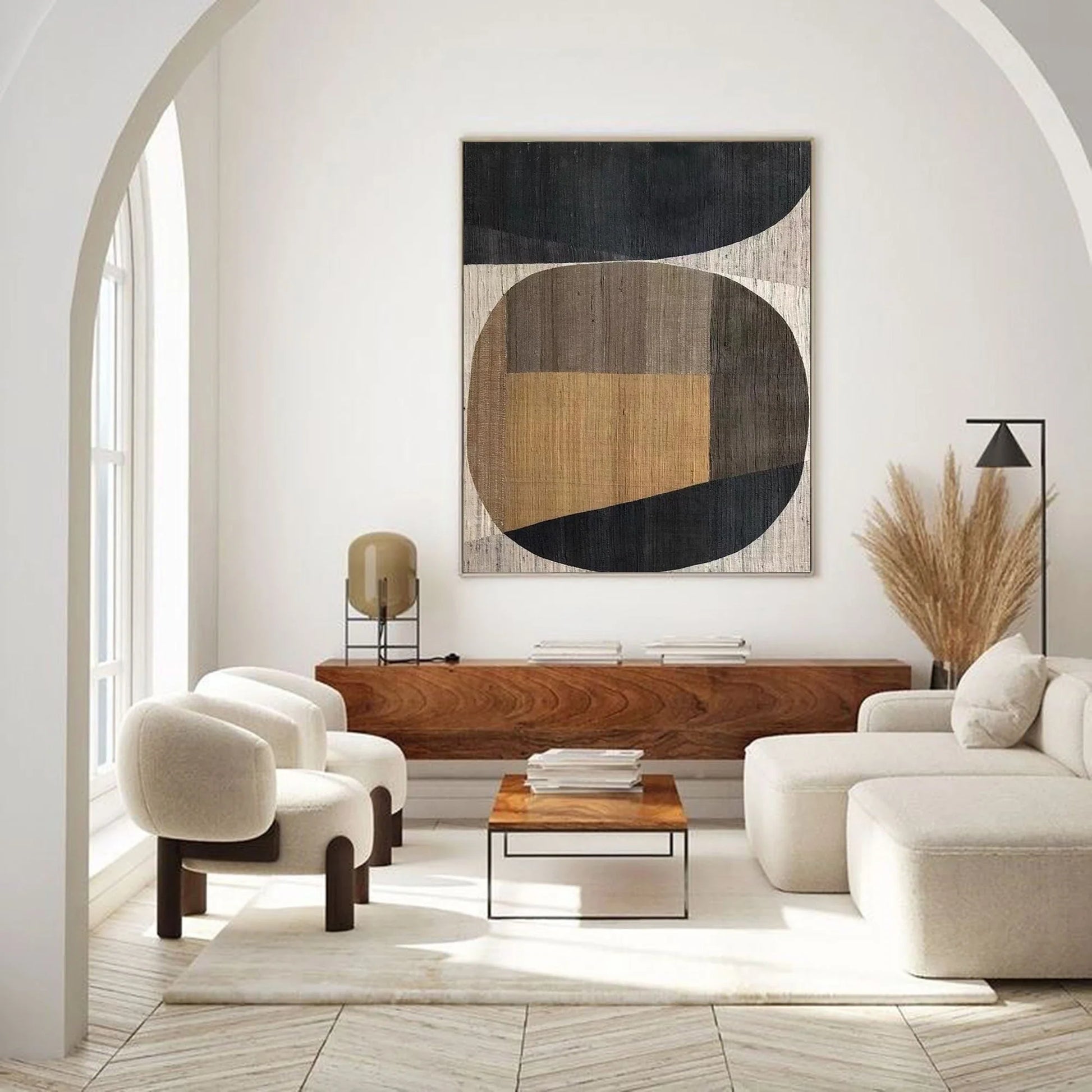 Abstract black khaki - Naturer Art Gallery