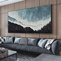 Original minimalist ocean and beach thick texture hand-painted oil painting modern art wall painting decoration